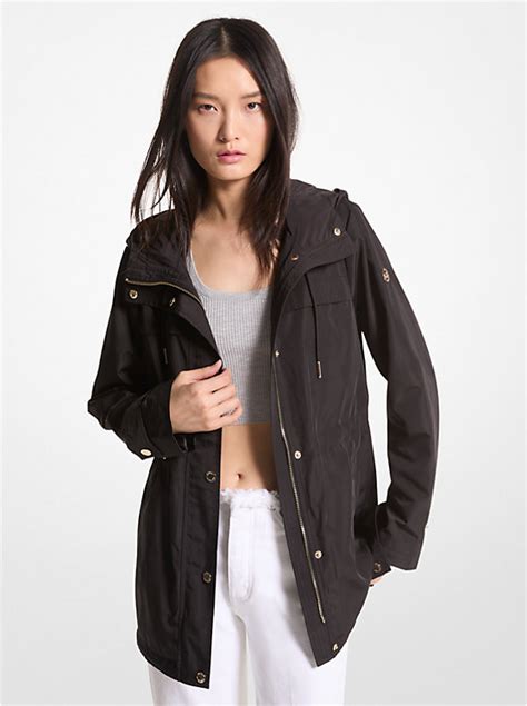 michael kors woven hooded anorak|Woven Anorak .